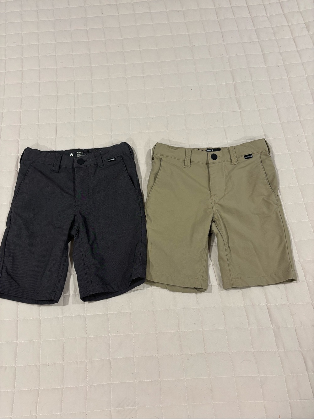 Hurley Bundle of 2 Performance Shorts - Black and Khaki 5-6 Years 110-116 cm